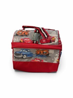 Pottery Barn Red Kids Lunch Bag with Cars Print New w/o tag Michael